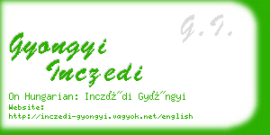 gyongyi inczedi business card